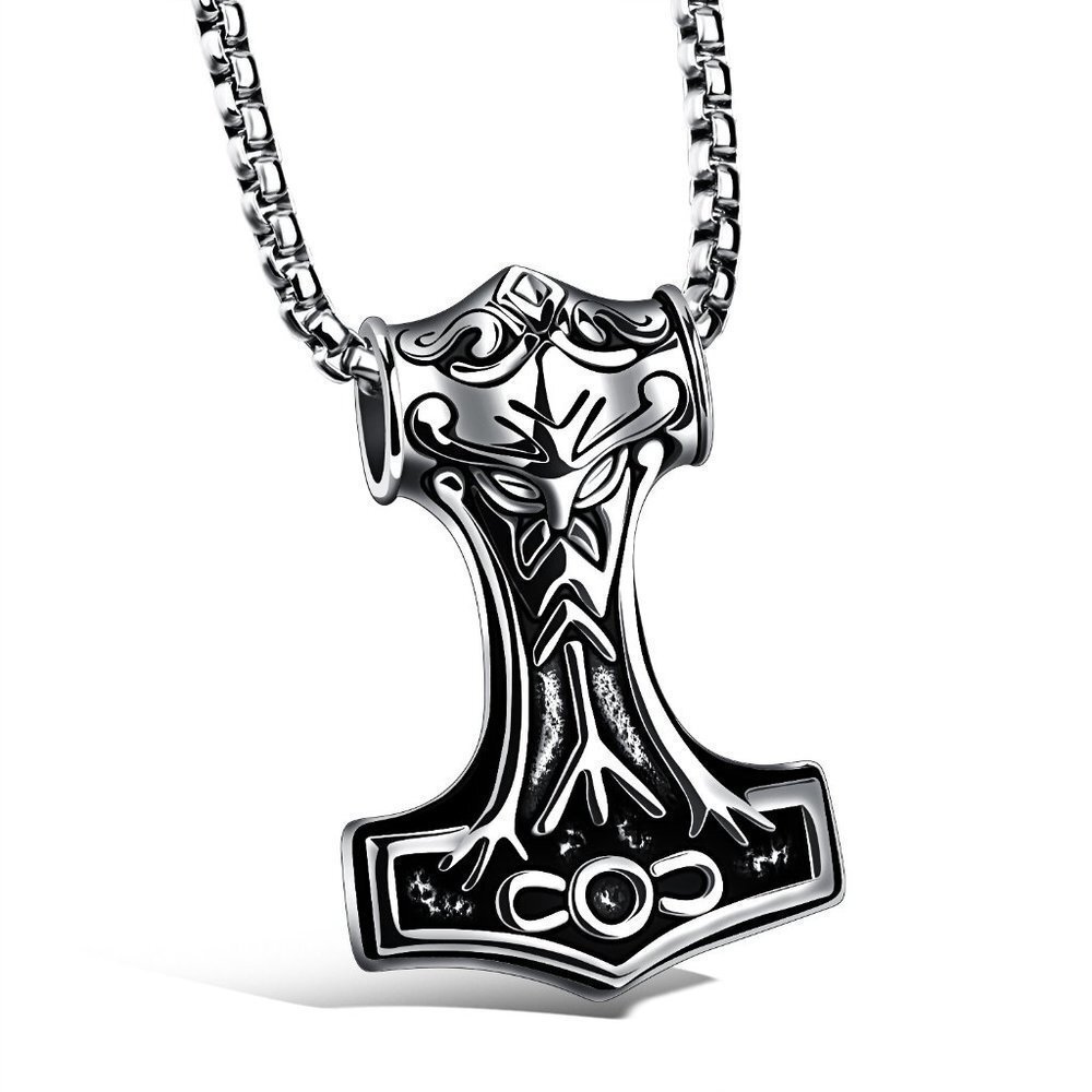 ❤️Thor's Hammer Pendant Necklace for women/men, N90201P136
